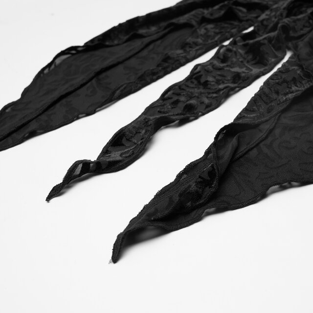 PUNK RAVE Burn-Out Velvet Tip Blouse Grieving Beauty