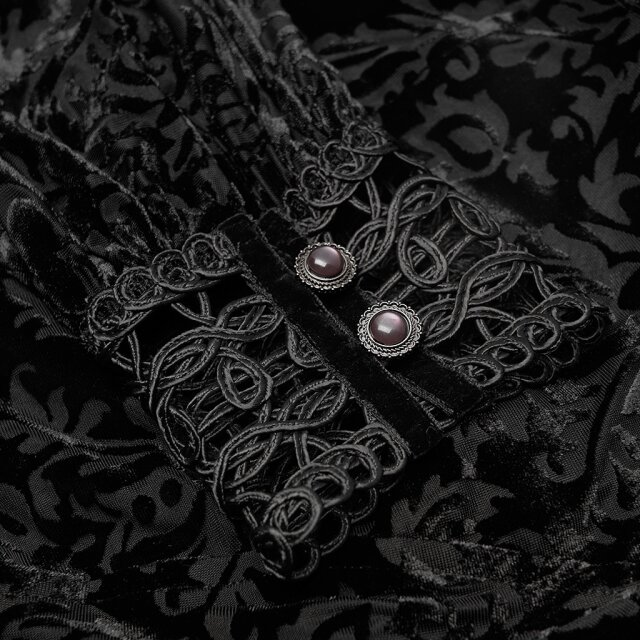 PUNK RAVE Burn-Out Velvet Tip Blouse Grieving Beauty
