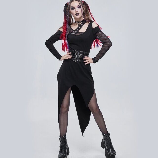 Tipped Punk Dress Zombie Bride with Skeleton Hand