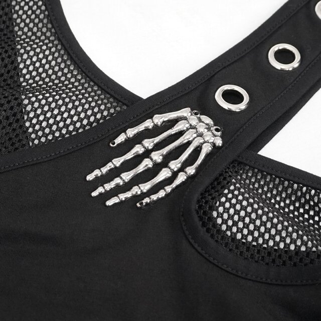 Tipped Punk Dress Zombie Bride with Skeleton Hand