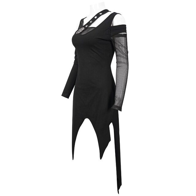 Tipped Punk Dress Zombie Bride with Skeleton Hand