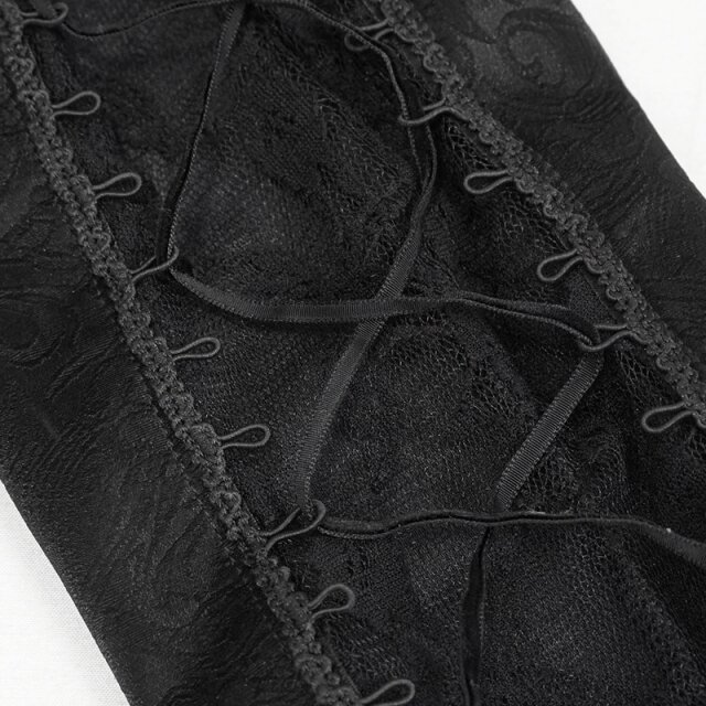 Kunstleder-Hose Illuminata mit rotem Glanz-Einsatz XS