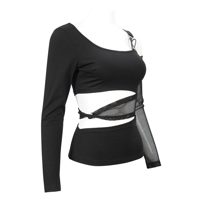 Long-sleeved shirt Cranium with mesh and cut-outs