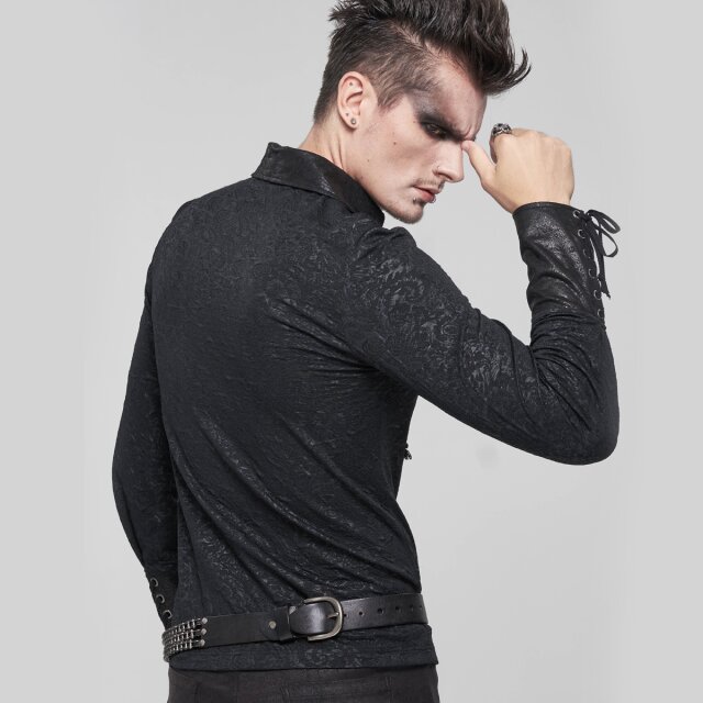 Mittelalter-Shirt Cardinal mit Kunstleder-Details 3XL