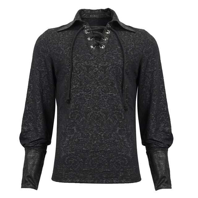 Mittelalter-Shirt Cardinal mit Kunstleder-Details 3XL