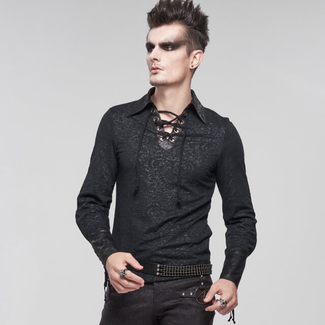 Mittelalter-Shirt Cardinal mit Kunstleder-Details 4XL
