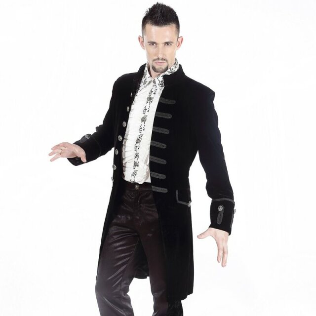 Gothic-Gehrock Freibeuter Brokat oder Samt Samt S