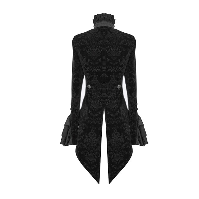Schwarzer viktorianischer Damen-Samtfrack Maestra 4XL
