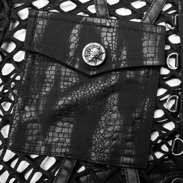PUNK RAVE Net Bolero Batcave plain black