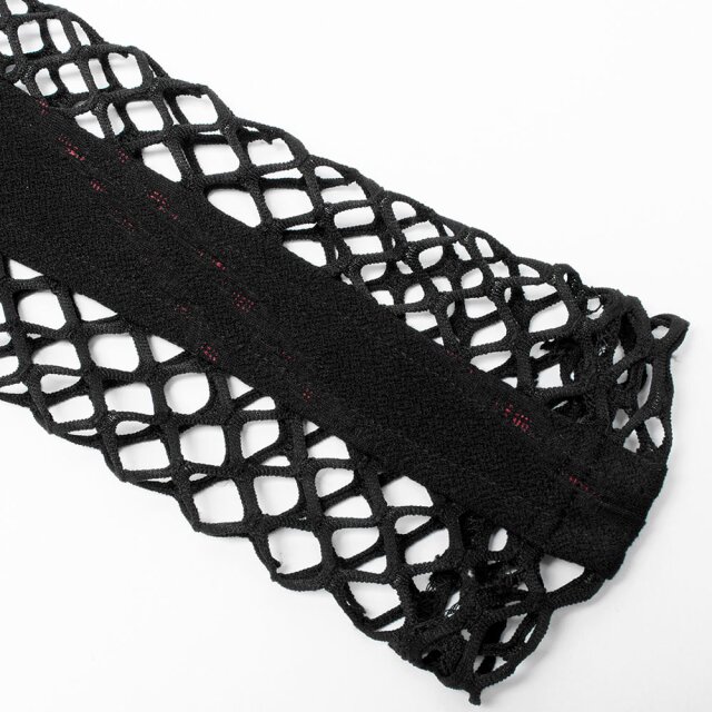 PUNK RAVE Netz-Bolero Batcave schwarz-rot M