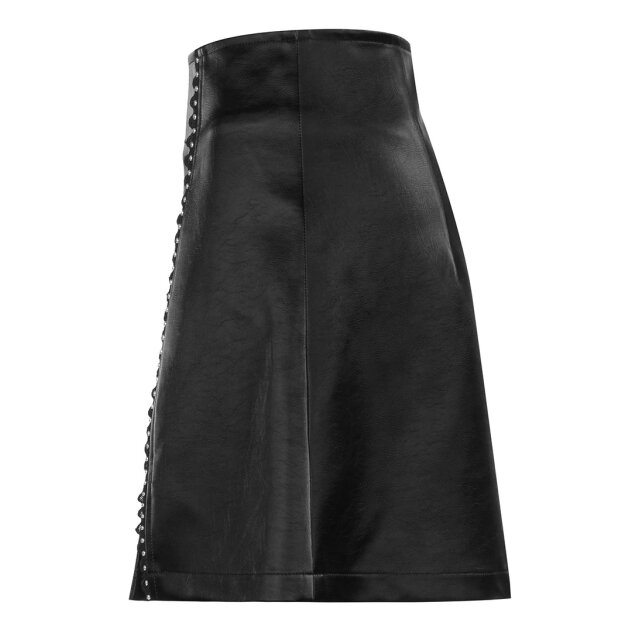 PUNK RAVE Leather Miniskirt Sternenstaub with Studs