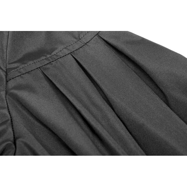 Schwarzes Punk Rave Hemd Leonardo mit weiten Dichterärmeln und Bat-Revers - Größe: 3XL