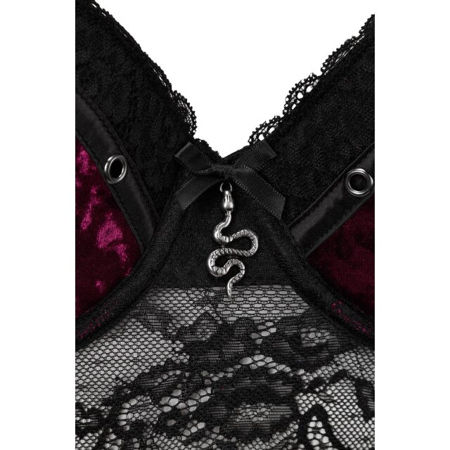 KILLSTAR Mercy Spitzen-BH in schwarz oder rot blood (rot) L