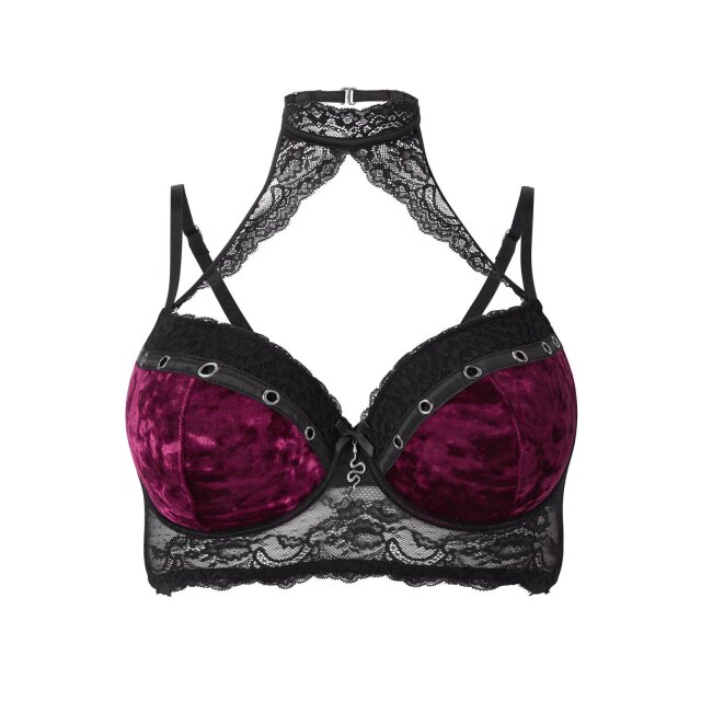 PUNK RAVE gothic blouse (WY-1357BK) with tone-on-tone...