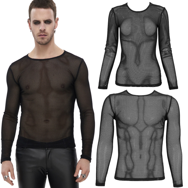 Elastic Devil Fashion unisex fishnet shirt (TT19801) with...