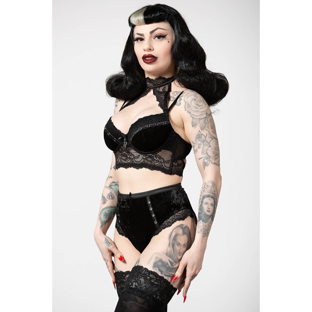 KILLSTAR Mercy Lace Panty in black or red black