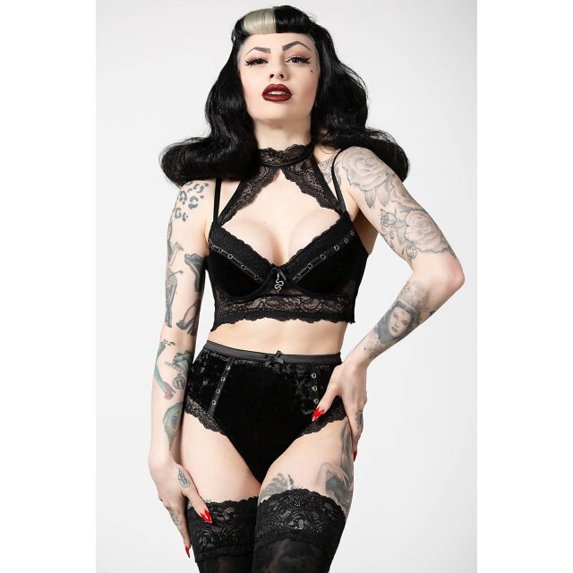 KILLSTAR Mercy Lace Panty in black or red black