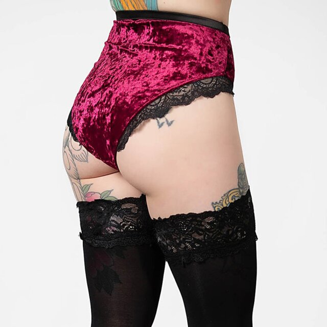 KILLSTAR Mercy Lace Panty in black or red blood