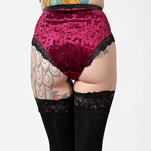 KILLSTAR Mercy Lace Panty in black or red blood
