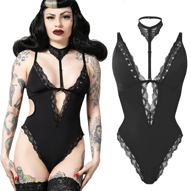 KILLSTAR Lorelei bodysuit in monokini cut made of...