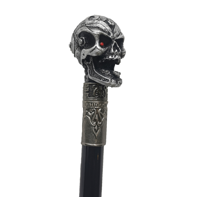 Gothic Cane Eddy with Skull