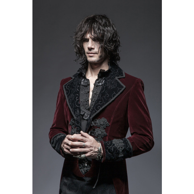 Red velvet cloak Casanova - size: L