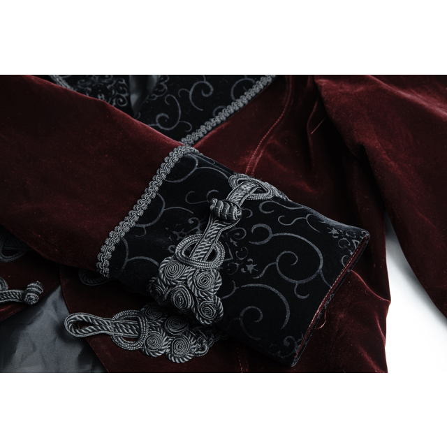 Red velvet cloak Casanova - size: L