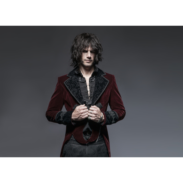 Red velvet cloak Casanova - size: XXL