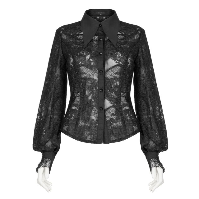 Transparente PUNK RAVE Bluse Temptation L