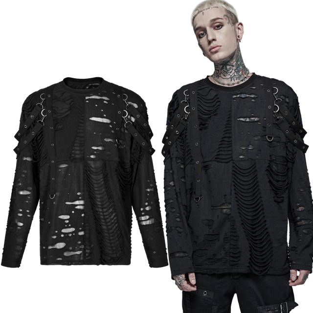 Punk Rave long-sleeved shirt (WT-711BK) in a casual...