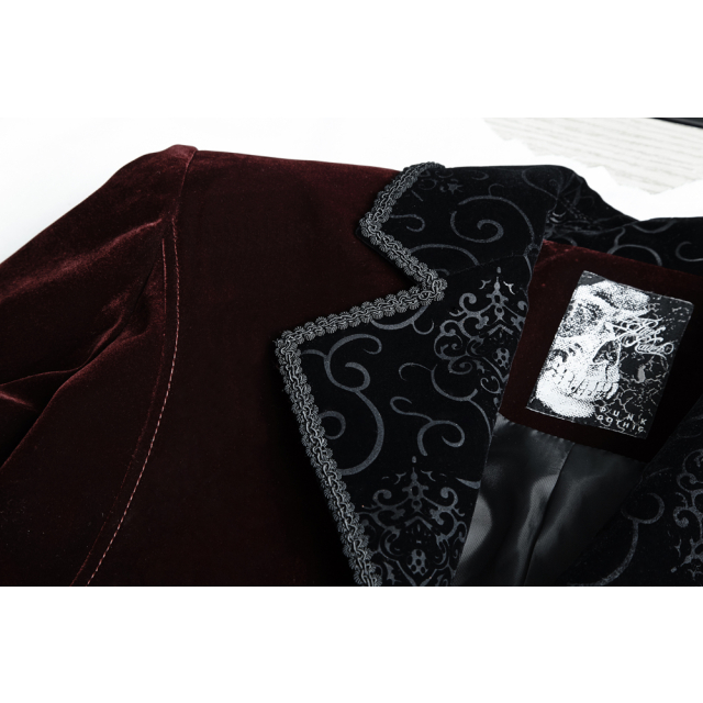 Red velvet cloak Casanova - size: 4XL