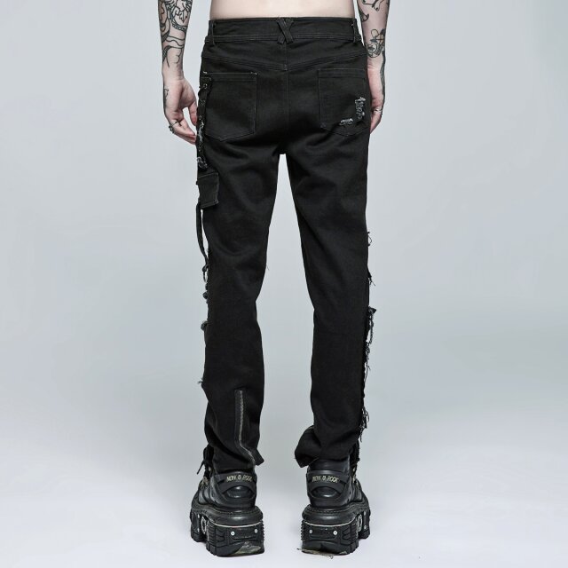 Punk Rave Fetzen-Hose Exodus mit Netz 5XL