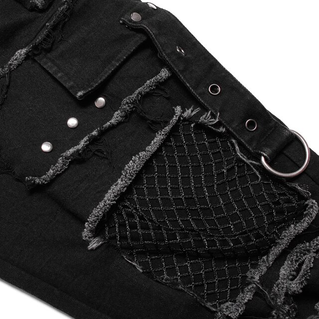Punk Rave Fetzen-Hose Exodus mit Netz 5XL