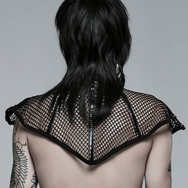 Punk Rave Unisex-Netzkragen Sodom mit Maske S-L