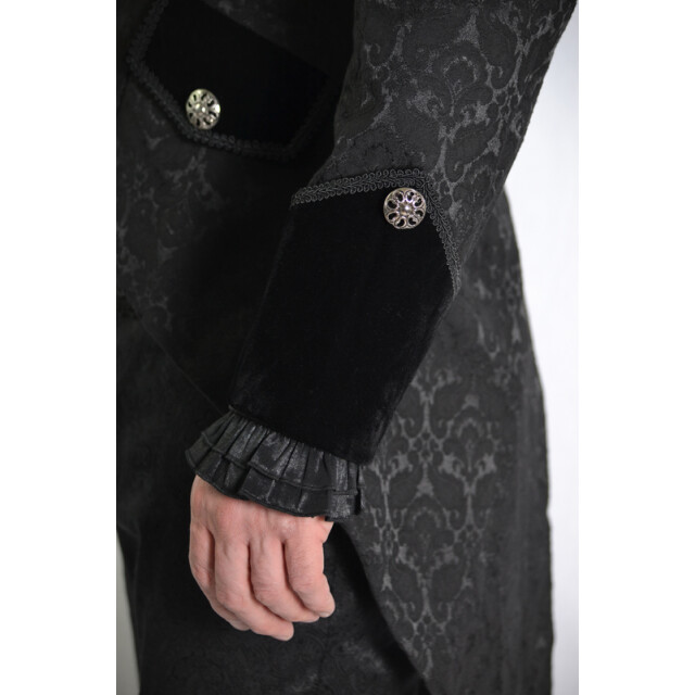 Gothic brocade mens tailcoat Count Bran - size: L