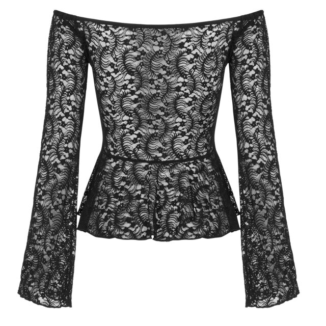 PUNK RAVE Spitzentop Magica mit Schößchen XS-S