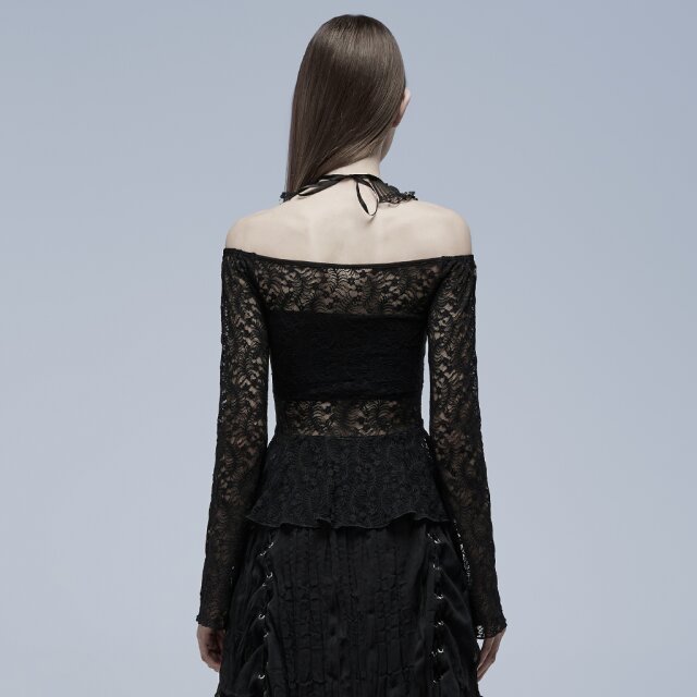 PUNK RAVE Magica lace top with peplum