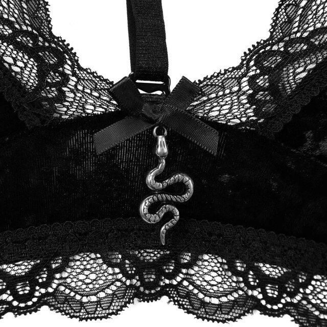 KILLSTAR Pin Stuck BH in schwarz oder rot schwarz L
