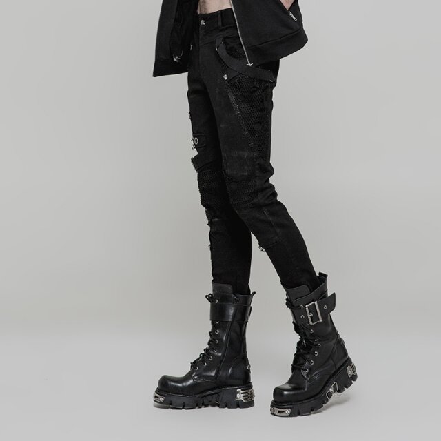 Punk- / Gothic- Hose Demon im Fetzen-Look 5XL