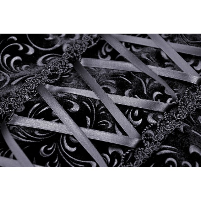 Pencil skirt Haunted Palace with flounces and lace