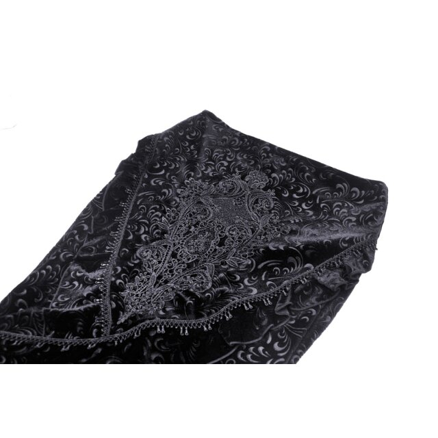 Pencil skirt Haunted Palace with flounces and lace
