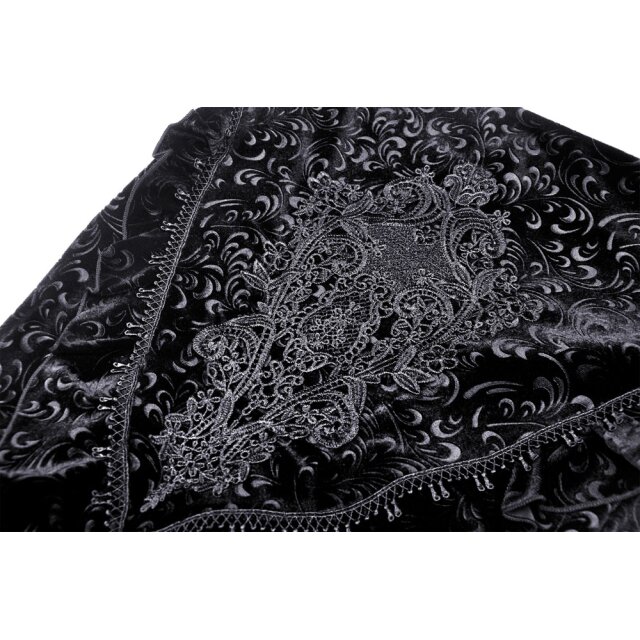 Pencil skirt Haunted Palace with flounces and lace