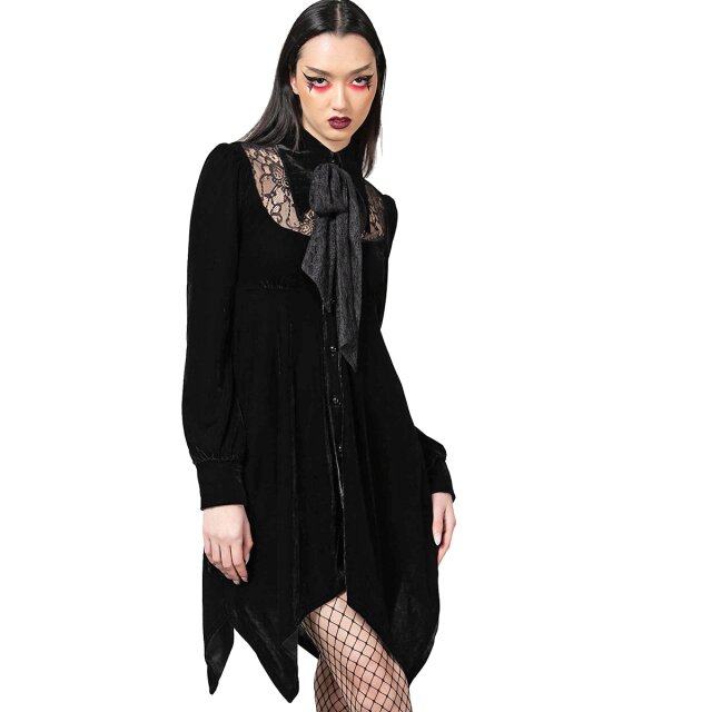 KILLSTAR Nymyra Velvet Cameo Dress black