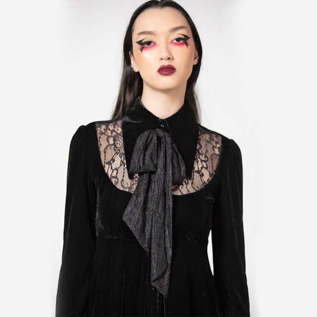 KILLSTAR Nymyra Velvet Cameo Dress black