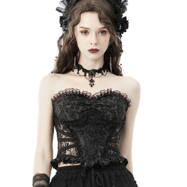 Gothic Korsagen-Top Magdalena XXL