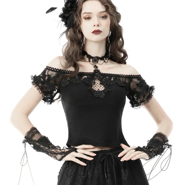 Victorian Goth Shirt Blessed Beauty XS