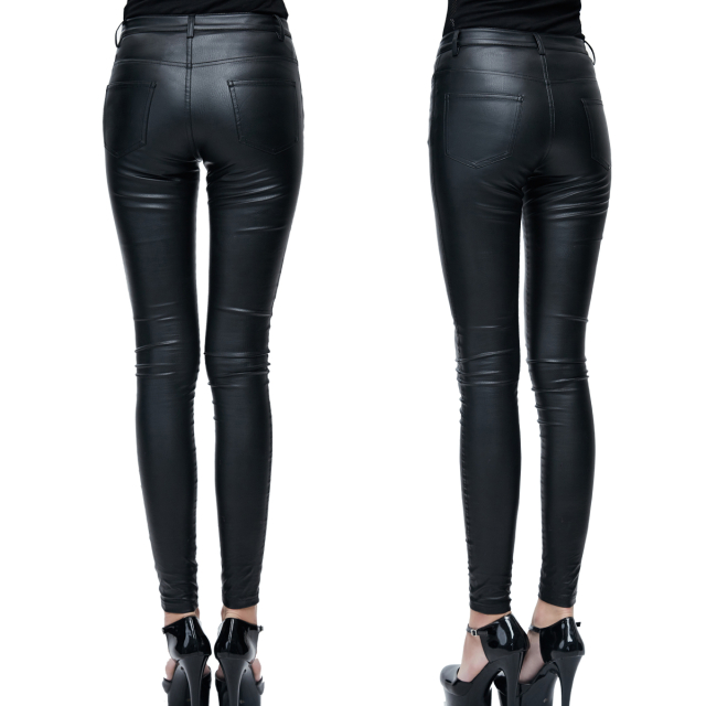 Devil Fashion Kunstleder Skinny Jeans XXL