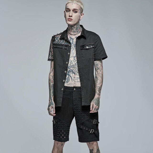 PUNK RAVE Denim Gothic Shorts Zombified