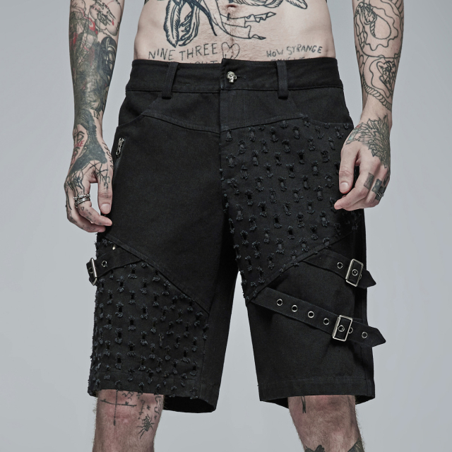 PUNK RAVE Denim Gothic-Shorts Zombified S
