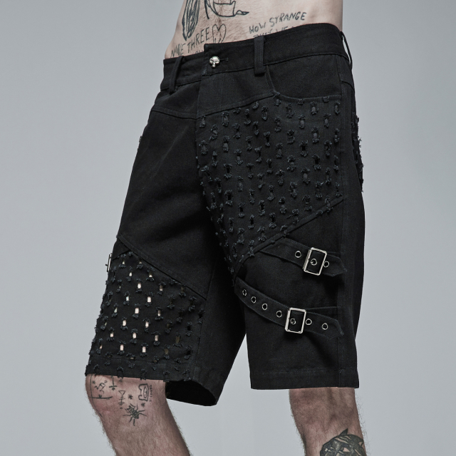 PUNK RAVE Denim Gothic-Shorts Zombified S